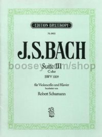 Suite III in C major BWV 1009 - cello & piano
