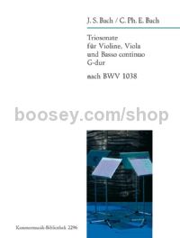 Trio Sonata in G major based on BWV 1038 - violin, viola & basso continuo