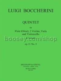 Quintet in G major, op. 21/5 - mixed quintet (set of parts)