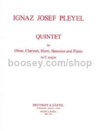 Quintet in C major - oboe, clarinet, horn, bassoon, piano (score)