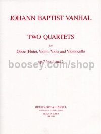 Quartet Op. 7, Nos. 1 & 2 - oboe, violin, viola & cello (set of parts)