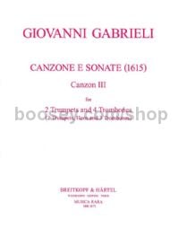 Canzone e Sonate (1615) No. 3 (score & parts)