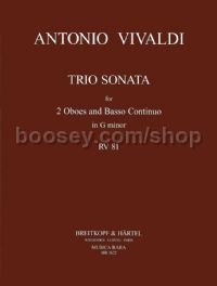 Trio Sonata in G minor, RV 81 - 2 oboes & basso continuo