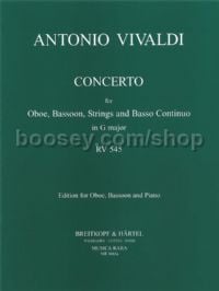Concerto in G major RV 545 - oboe, bassoon & piano reduction