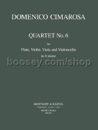 Quartet No. 6 in A minor - flute, violin, viola & cello (set of parts)
