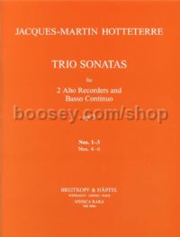 Trio Sonatas Op. 3, Nos. 1-3 - 2 treble recorders & basso continuo