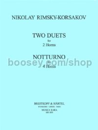 2 Duets / Notturno - 2 horns / 4 horns (set of parts)