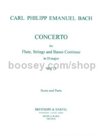 Flute Concerto in D major, Wq 13 (study score)