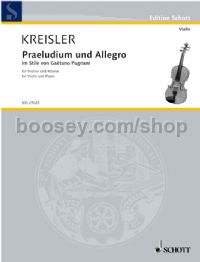 Praeludium & Allegro for violin & piano