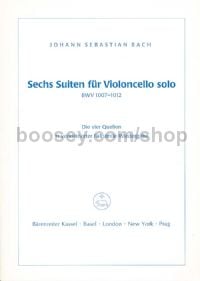 6 Cello Suites Facsimile Edition (Pocket Score)