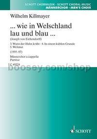 ... wie in Welschland lau und blau ... - men's choir (TTBB) (choral score)