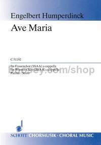 Ave Maria in G major EHWV 116 (choral score)