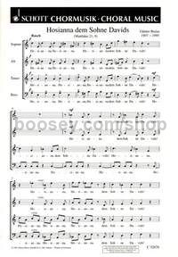Hosianna dem Sohne Davids (choral score)