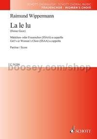 La le lu (choral score)