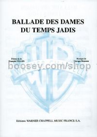 Ballade Des Dames Du Temps Jadis