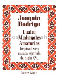 Cuatro Madrigales Amatorios (High Vocal Score)