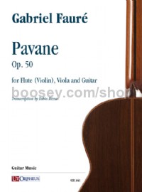 Pavane Op.50 (flute (violin), viola and guitar score & parts)