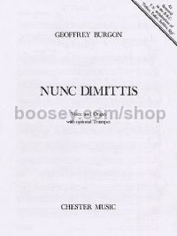 Nunc Dimittis Voice/tpt/organ