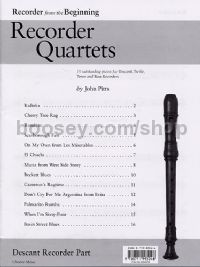 Recorder From The Beginning: Recorder Quartets (Descant Part)
