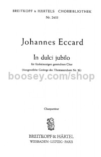 In dulci jubilo (choral score)