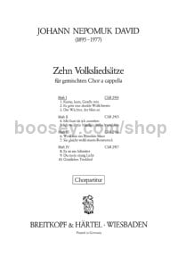 10 Volksliedsätze, Vol. 1 (choral score)