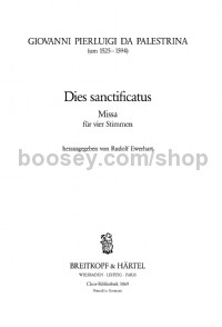 Missa 'Dies sanctificatus' (choral score)