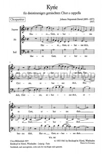 Kyrie Herre Gott, erbarme Dich (choral score)