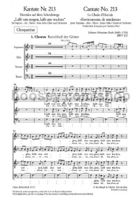 Cantata No. 213 Lasst uns sorgen (choral score)