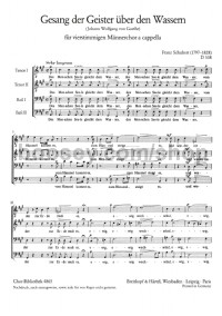 Gesang der Geister über den Wassern D 538 (choral score)