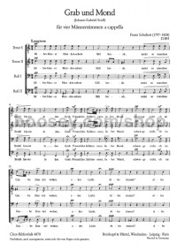 Grab und Mond D 893 (choral score)
