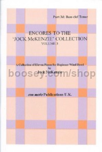 Encores to Jock McKenzie Collection Volume 3, wind band, part 3d, Bass Clef