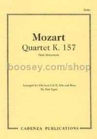 First Movement from String Quartet K157 (Clarinet Quartet)