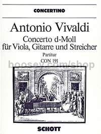 Concerto in D minor RV 540 / PV 266 - viola, guitar & strings (score)