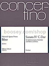 Sonata No. 4 in C major - solo-trumpet, strings & basso continuo (score)