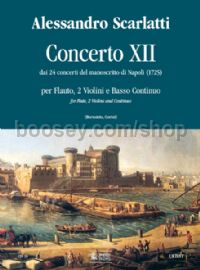 Concerto No. 12 for Treble Recorder (Flute), 2 Violins & Continuo (score & parts)