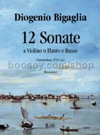 12 Sonatas Op. 1 for Violin (Flute, Treble Recorder) & Continuo (score & parts)