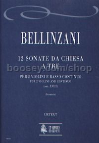 12 Sonate da Chiesa a tre (18th century) for 2 Violins & Continuo (score & parts)