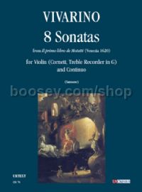 8 Sonatas from “Il primo libro de Motetti” for Violin & Continuo (score & parts)