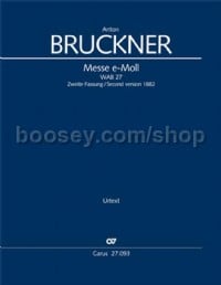 Mass In E Minor (Choral/Orchestral Full Score)