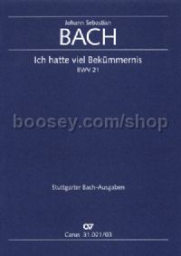 Ich hatte viel Bekümmernis [1. Fassung] BWV 21 (Vocal Score)