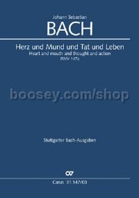 Herz und Mund und Tat und Leben BWV 147a (Vocal Score)