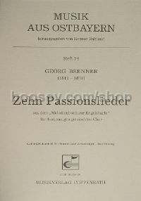 Brenner: Zehn Passionslieder (Mixed Choir)