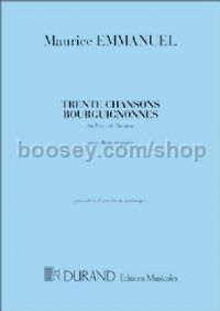 30 Chansons bourguignonnes du pays de Beaune - voice & piano