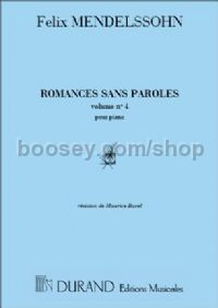 Romances sans paroles, Vol. 4 (29-38) - piano