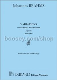 Variations Op. 9 sur un thème de Schumann - piano