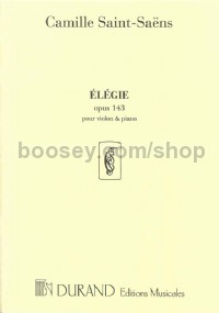 Élégie No. 1, op. 143 - violin & piano