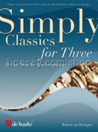 Simply Classics for Three - Saxophone Trio (Score & Parts) 