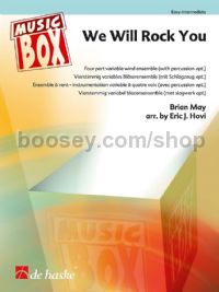 We Will Rock You - 4 Part Wind Ensemble/Percussion (Score & Parts)
