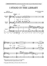 I stand in the library (SATB with divisi & piano) - Digital Sheet Music