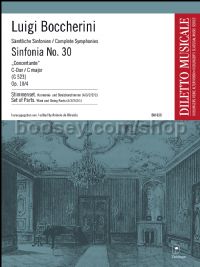 Sinfonia No. 30 in C major op. 10/4 G 523 - orchestra, 2 violins solo and 2 violas (set of parts)